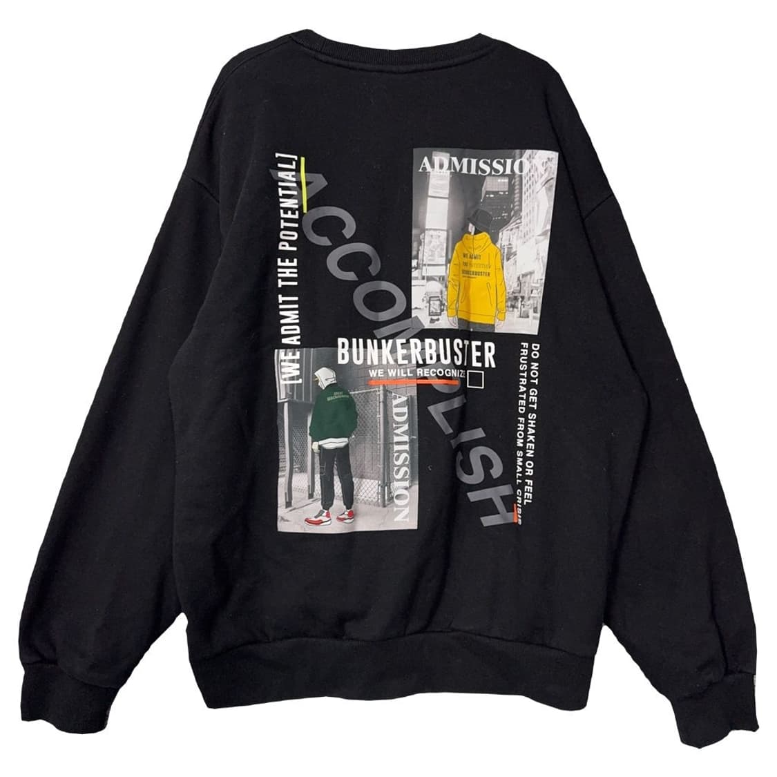 벙커버스터 스펠 로고 블랙 맨투맨 105 상품이미지2