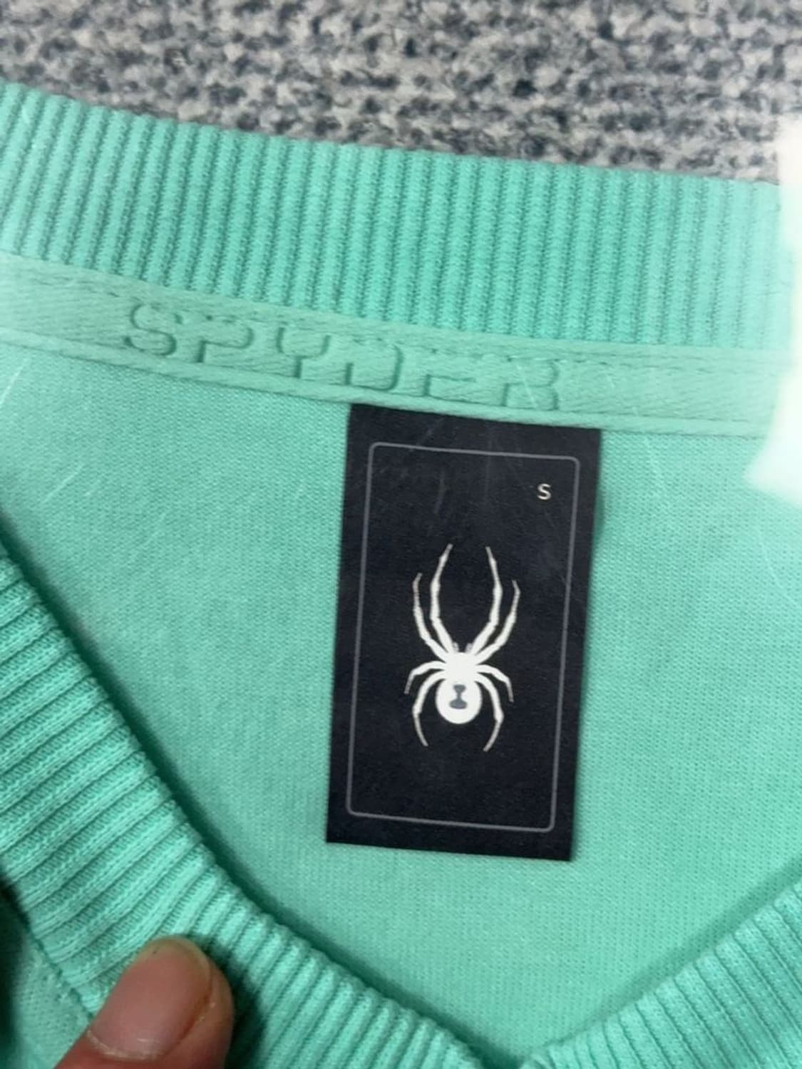 스파이더 프린팅 민트 맨투맨 S 상품이미지7