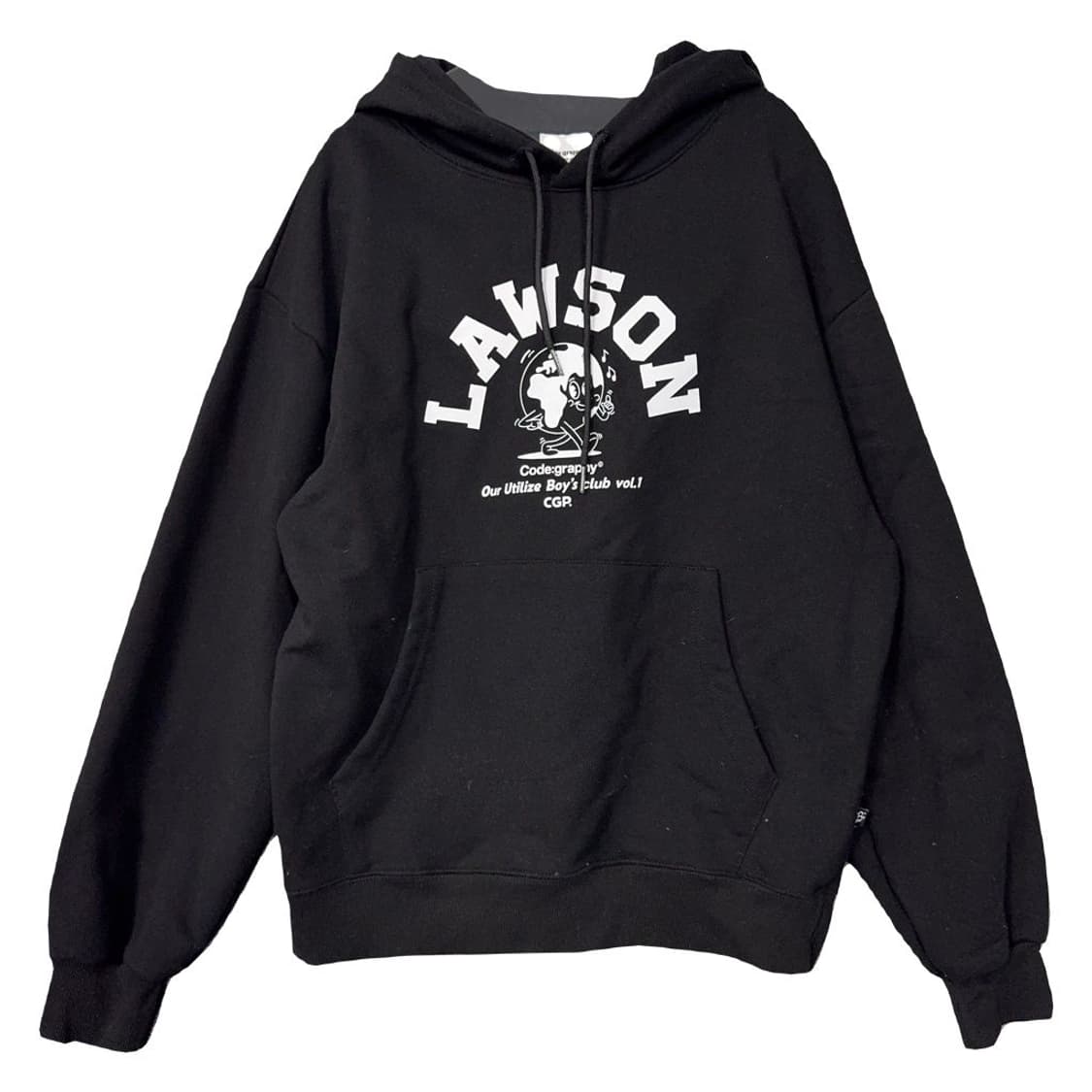 코드그라피 프린팅 블랙 후드티 S 상품이미지1