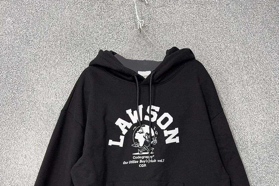 코드그라피 프린팅 블랙 후드티 S 상품이미지3