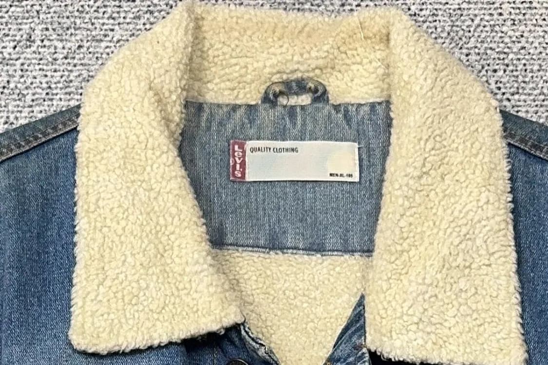리바이스 블루 워싱 빈티지 양털 무스탕 데님 자켓 MEN-XL-105 상품이미지5