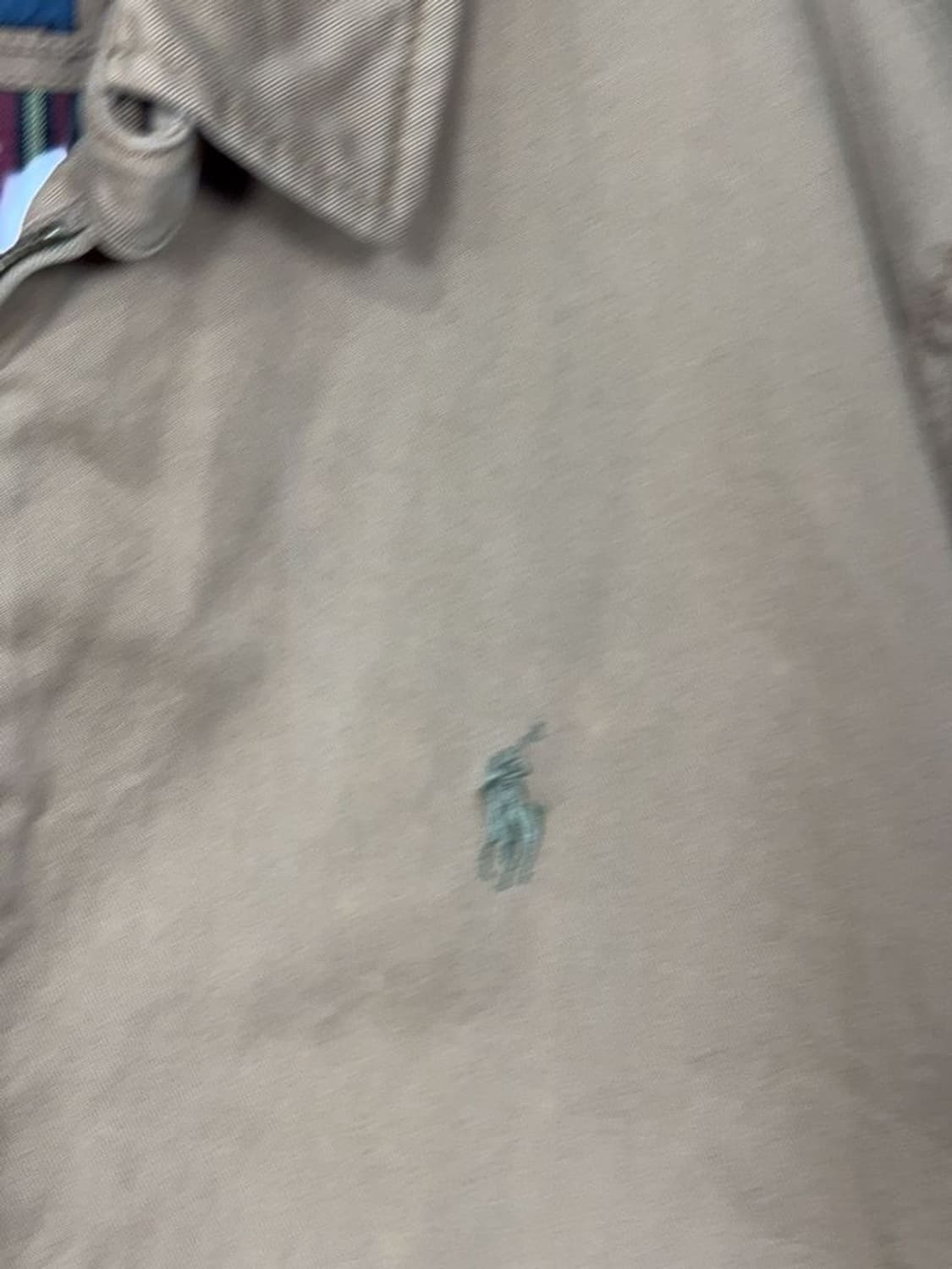 폴로 랄프로렌 로고 베이지 블루종 해링턴 자켓 M 상품이미지7