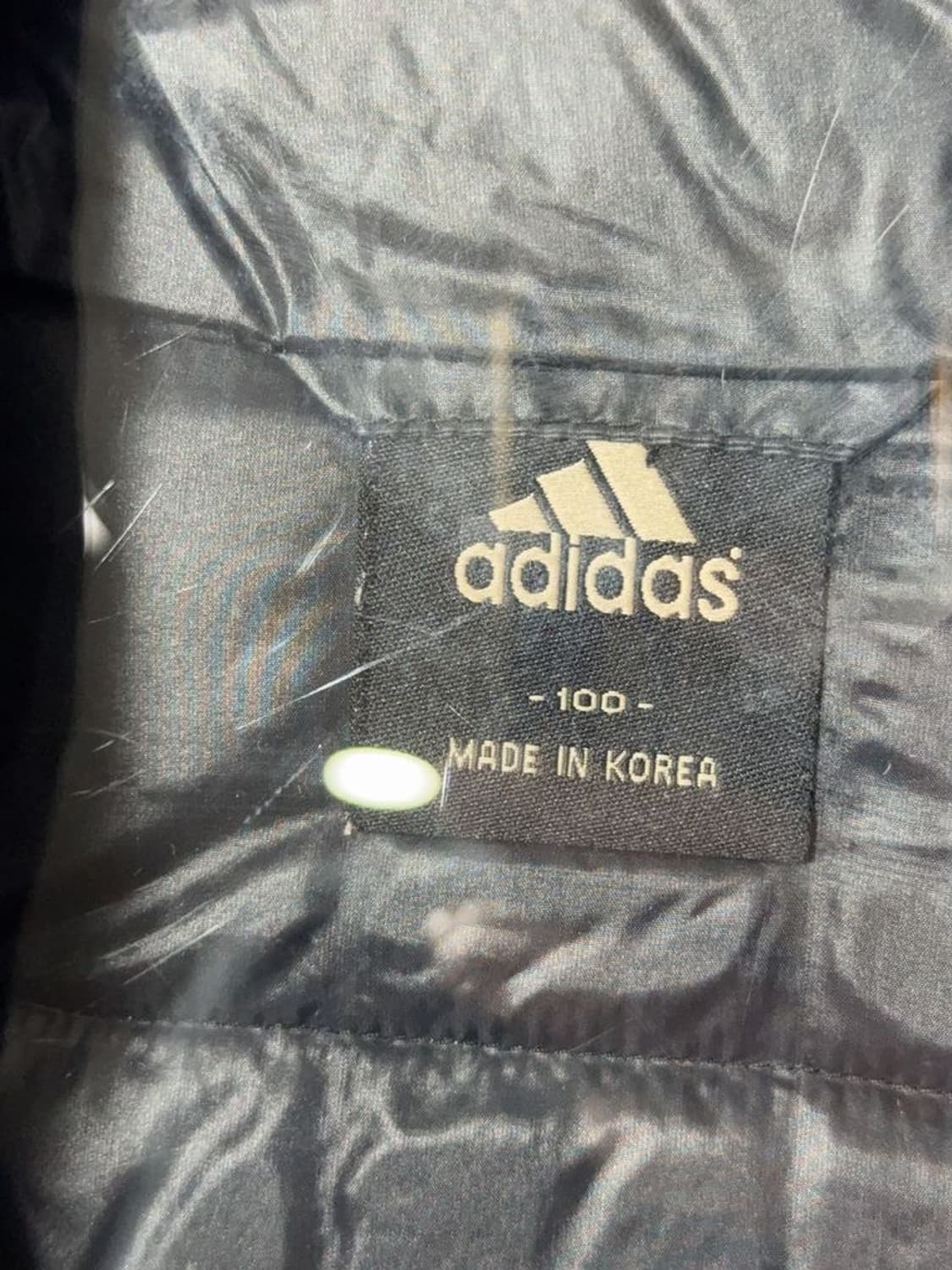 아디다스 블랙 로고 거위털 구스다운 경량 패딩 100 상품이미지7