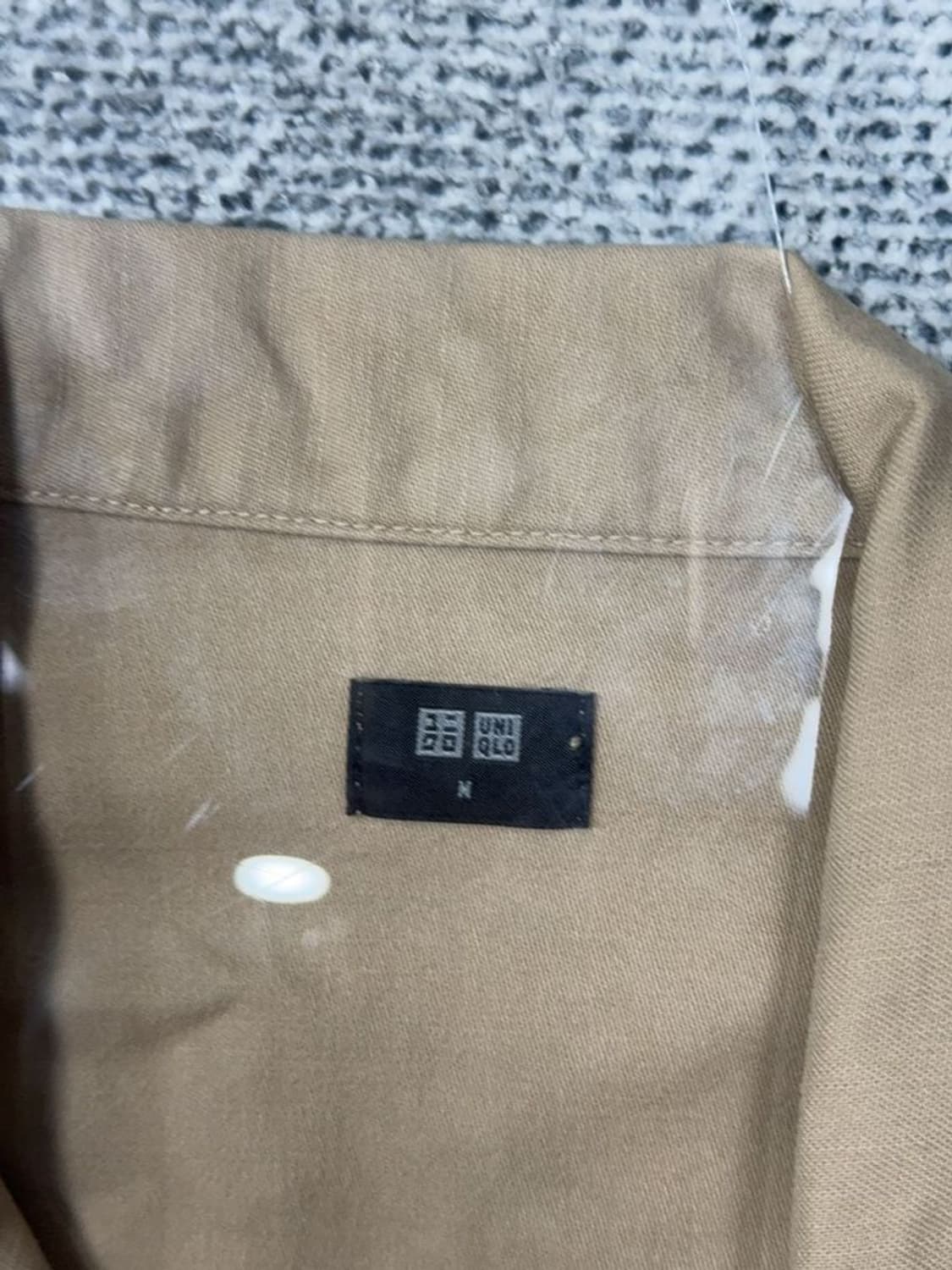 유니클로 베이지 스티치 포켓 셔츠 M 상품이미지7