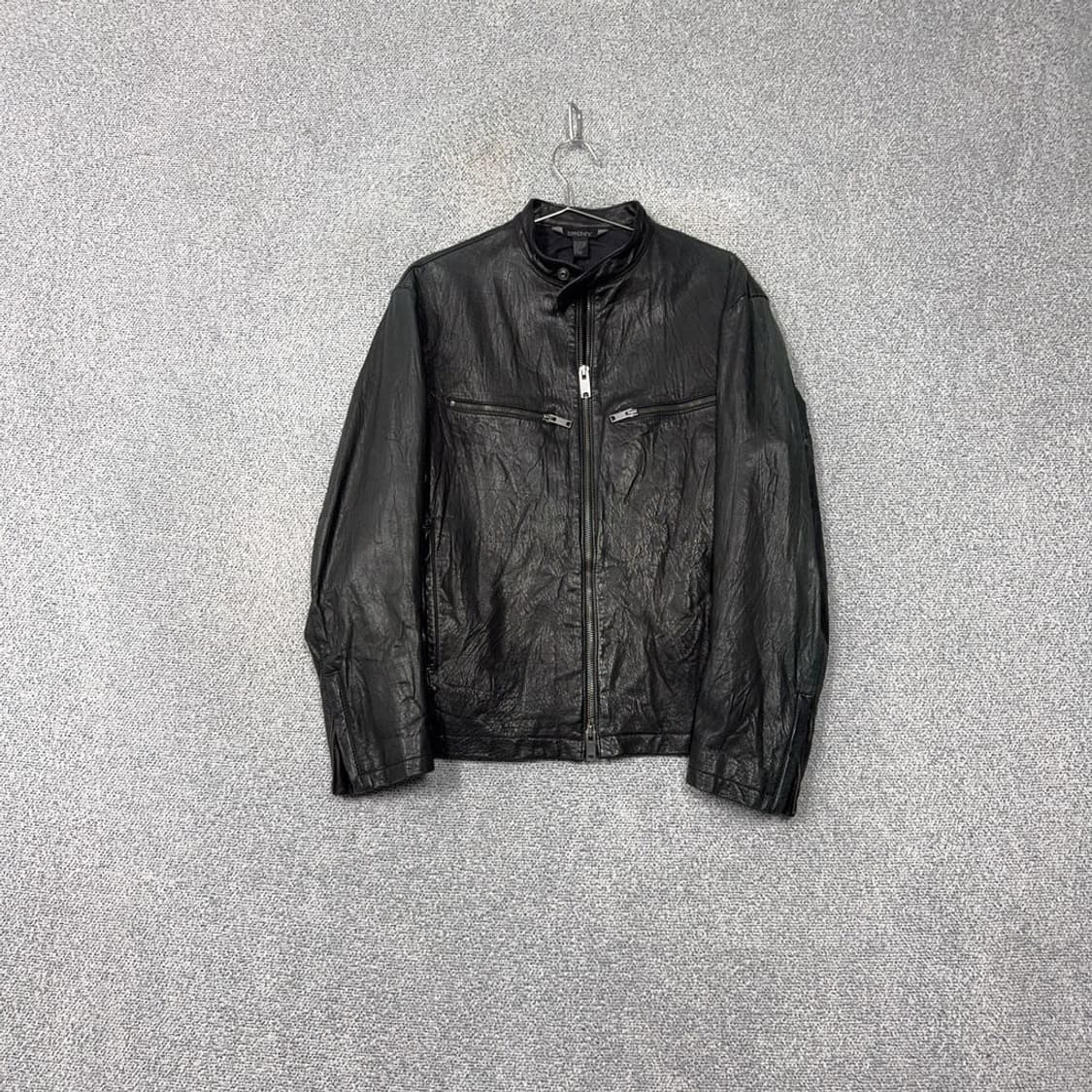DKNY 블랙 포켓 클래식 염소 가죽 자켓 M 상품이미지1