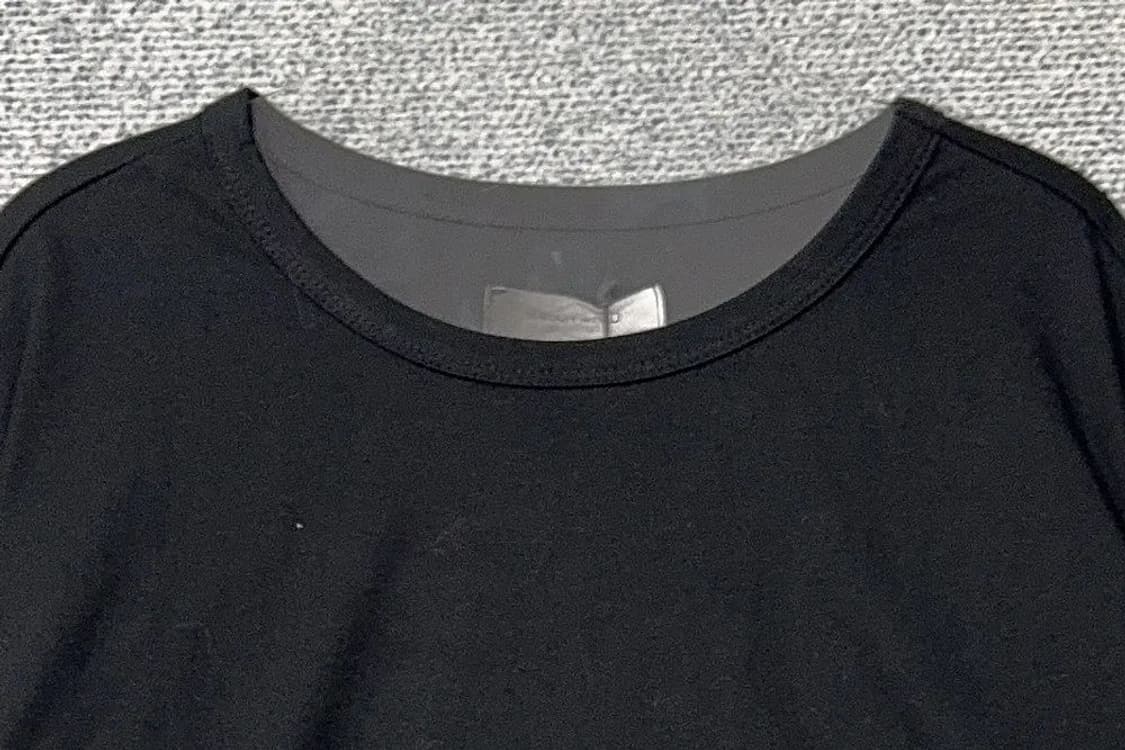 [새상품]메종미네드 블랙 무지 오버핏 긴팔티 S 상품이미지5