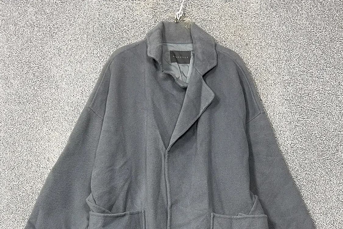 HANS STYLE 울 캐시미어 그레이 코트 M 상품이미지3