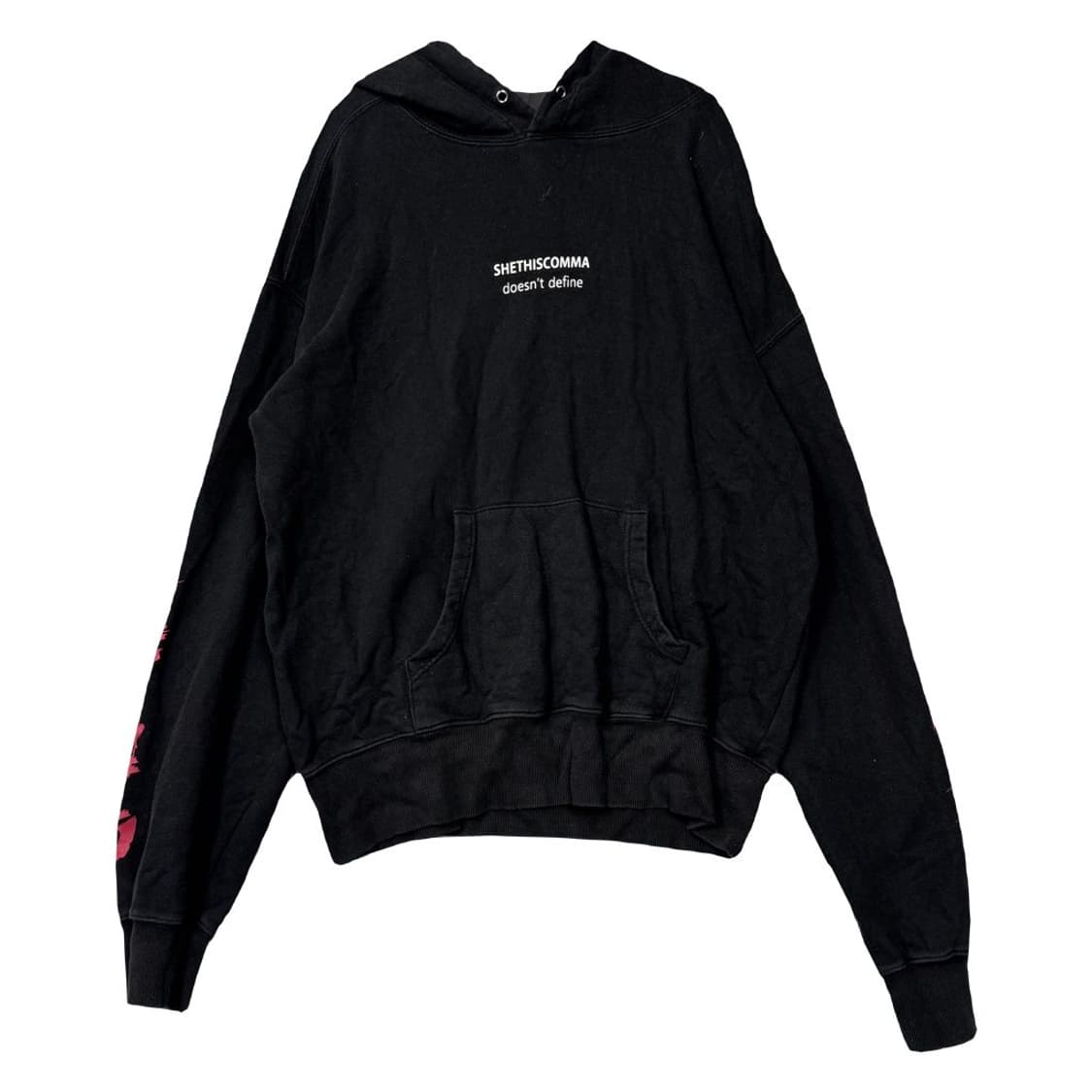 시디스콤마 프린팅 블랙 후드티 XL 상품이미지2