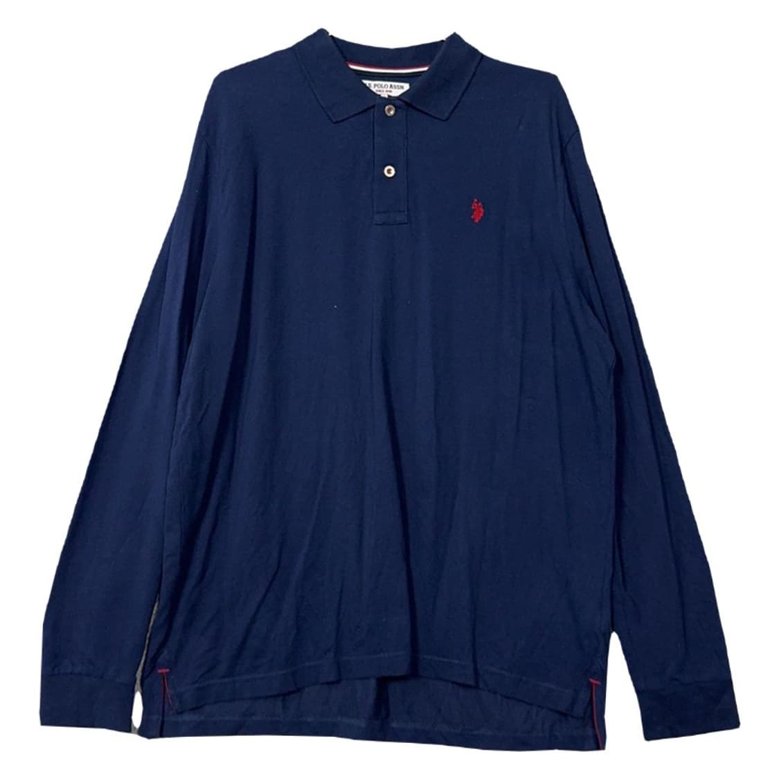 폴로아쎈 네이비 로고 긴팔 카라티 3XL 상품이미지1