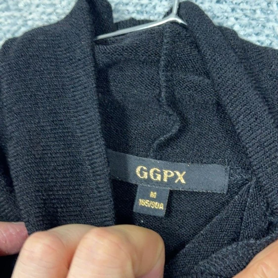 GGPX 프린팅 Y2K 블랙 폴라넥 롱 니트 M 상품이미지5