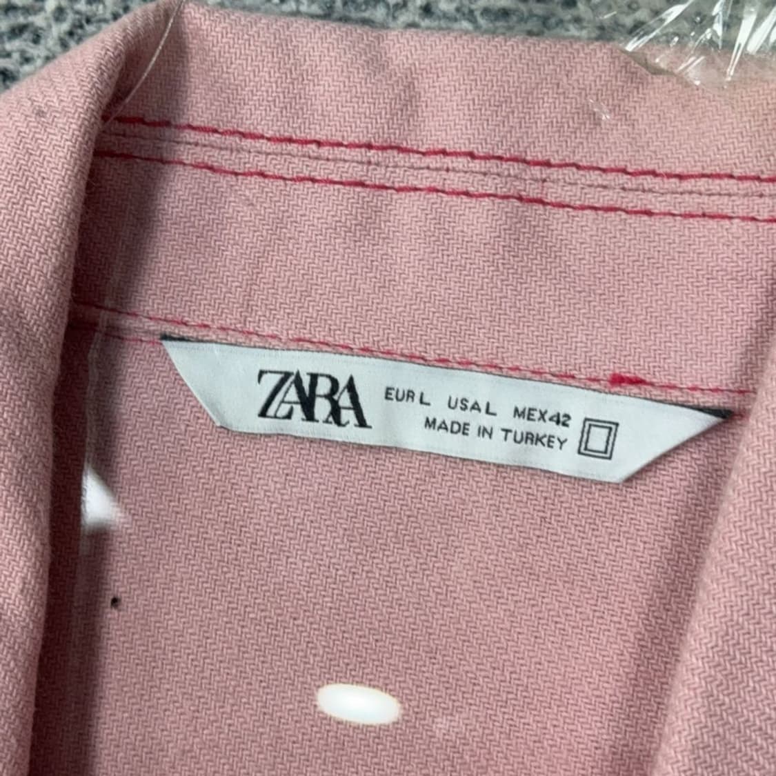 [새상품]자라 핑크 패치워크 데님 자켓 L 상품이미지5