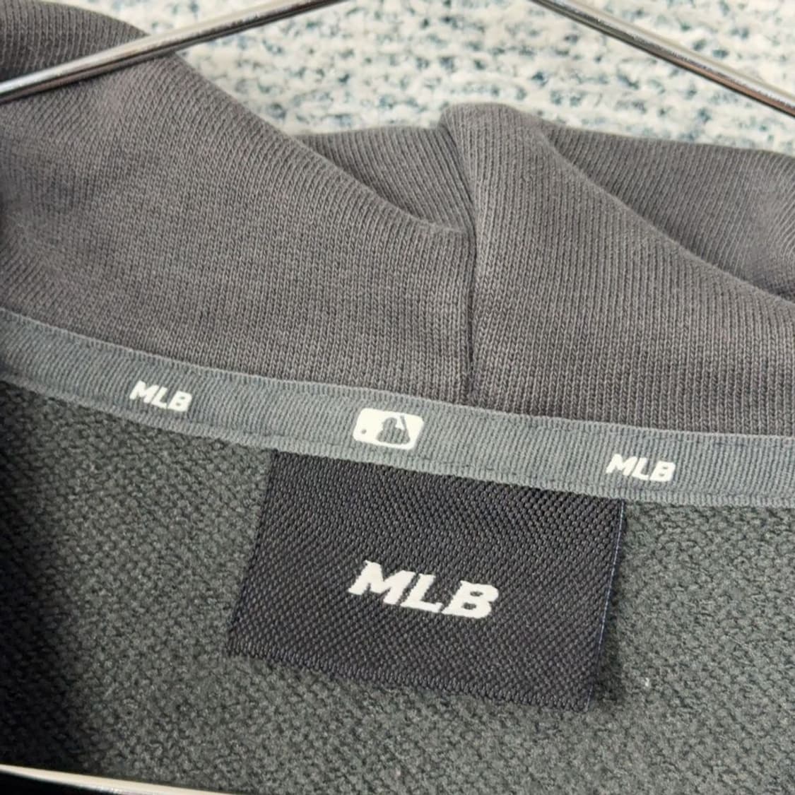 MLB 뉴욕양키즈 로고 그레이 후드티 M(95) 상품이미지3