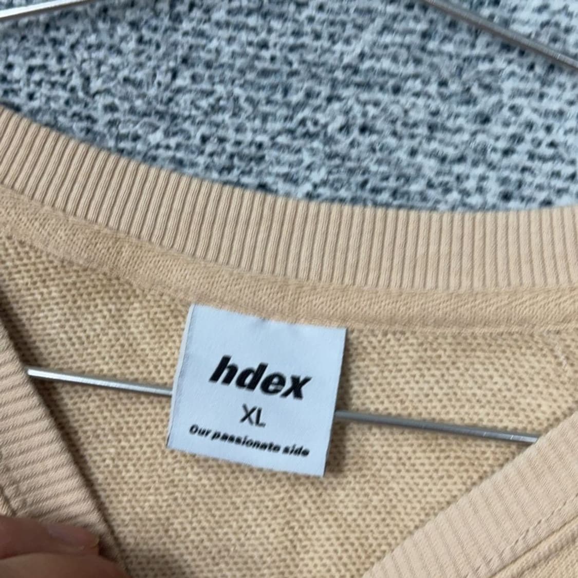 HDEX 프린팅 베이지 맨투맨 XL 상품이미지3