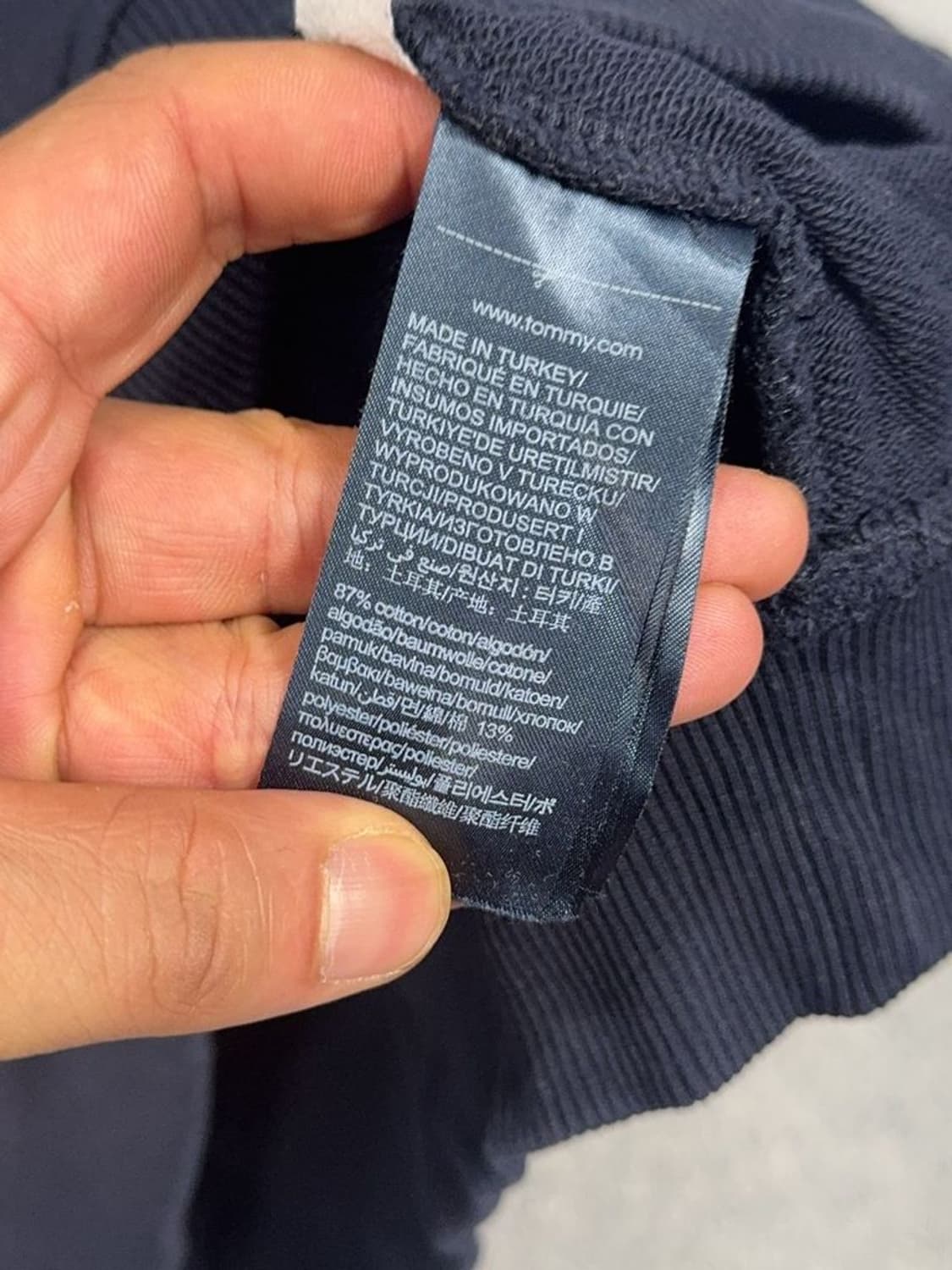 타미힐피거 프린팅 네이비 후드티 XXL 상품이미지9