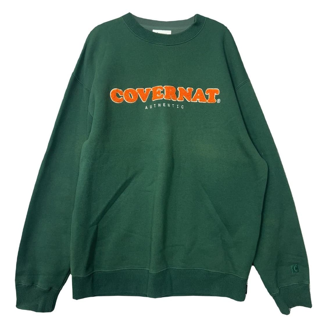 커버낫 자수 로고 그린 맨투맨 L 상품이미지1