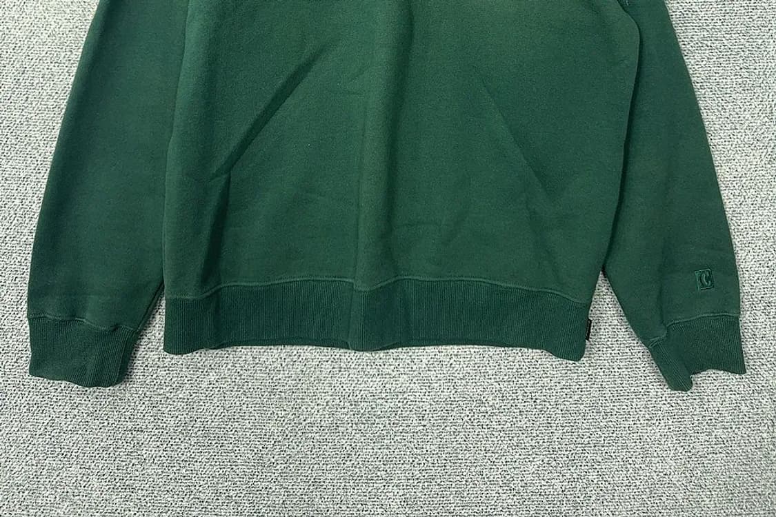 커버낫 자수 로고 그린 맨투맨 L 상품이미지4