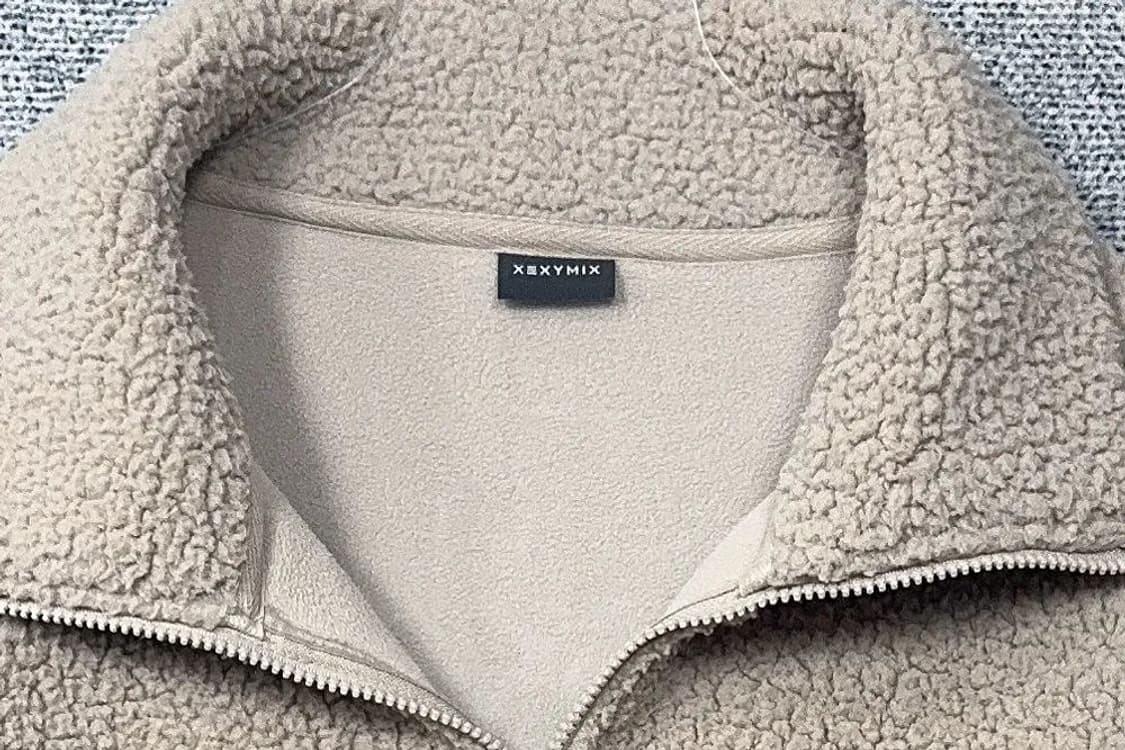 젝시믹스 베이지 양털 뽀글이 오버핏 후리스 집업 F 상품이미지5