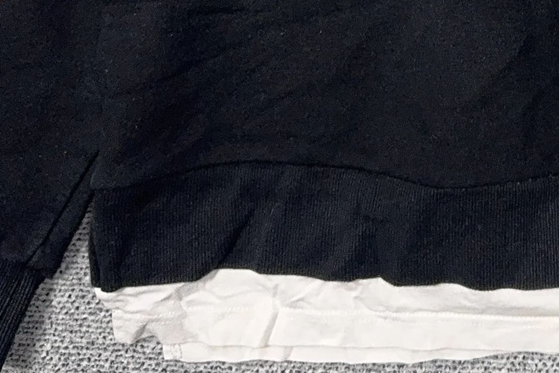 엔비에이 프린팅 블랙 레이어드 맨투맨 L 상품이미지6