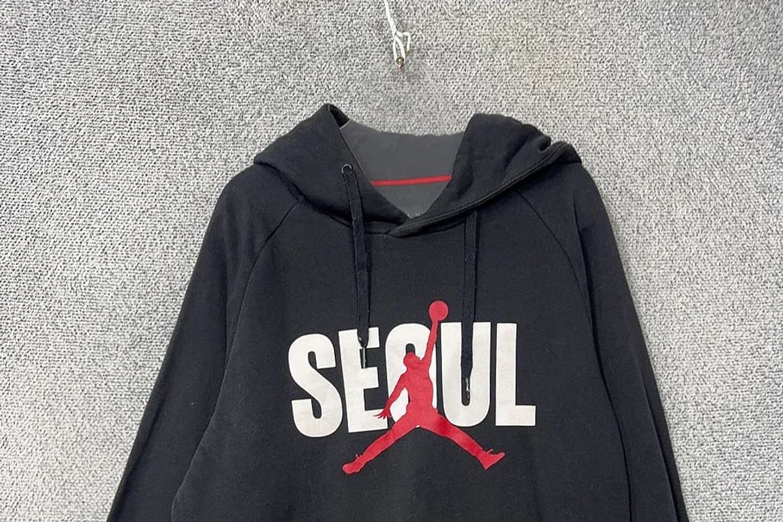 조던 서울 프린팅 그레이 후드티 M 상품이미지3