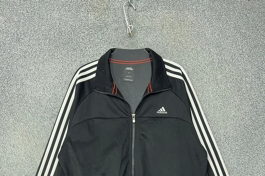 아디다스 블랙 오리지날 로고 삼선 트랙탑 집업 져지 110 상품이미지3