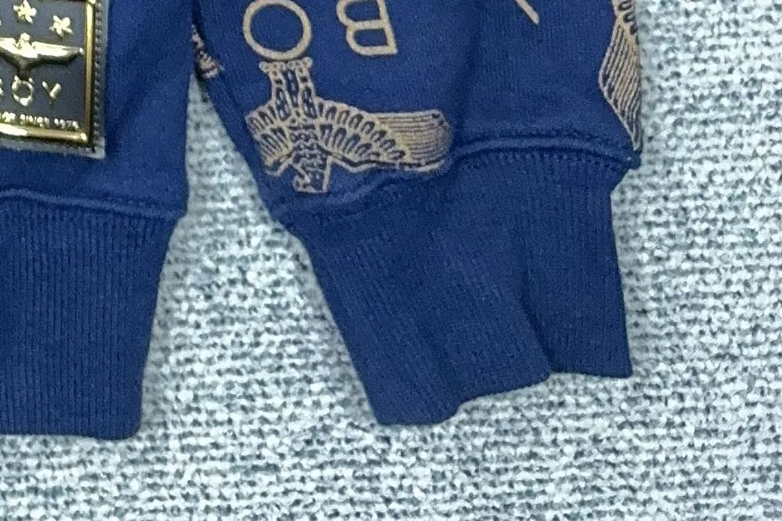 보이런던 빈티지 프린팅 블루 맨투맨 90(S) 상품이미지6