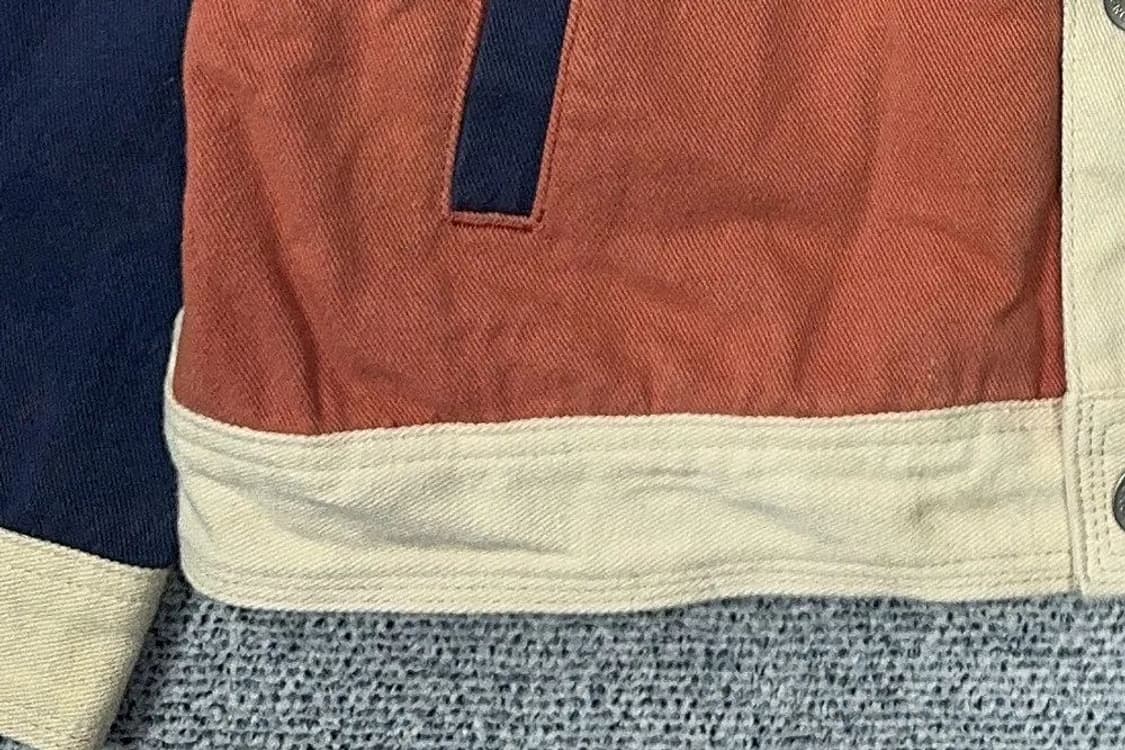 JEONBELL 남성 빈티지 멀티컬러 코튼 데님 자켓 M 상품이미지6