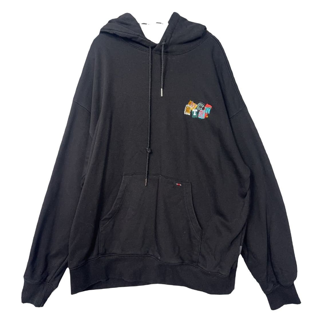 로맨틱크라운 블랙 오버핏 백프린팅 후드티 L 상품이미지2