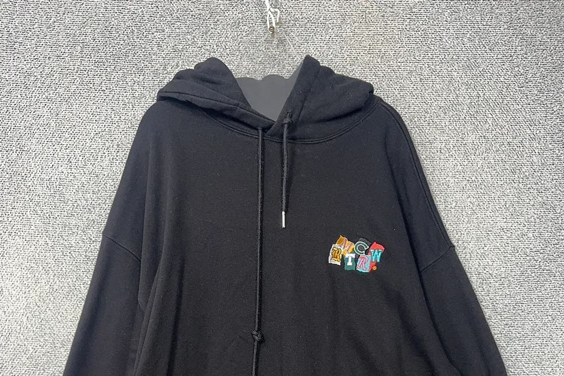 로맨틱크라운 블랙 오버핏 백프린팅 후드티 L 상품이미지3