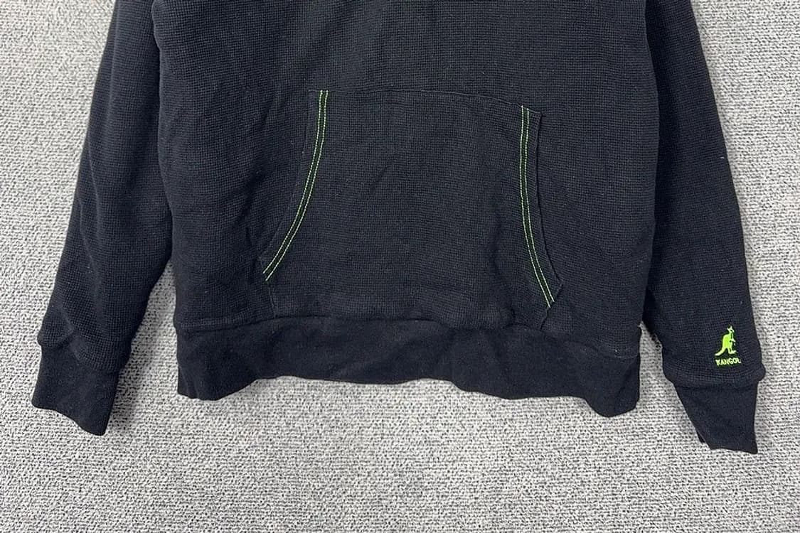 캉골 로고 양털 네이비 후드티 S/P 상품이미지4