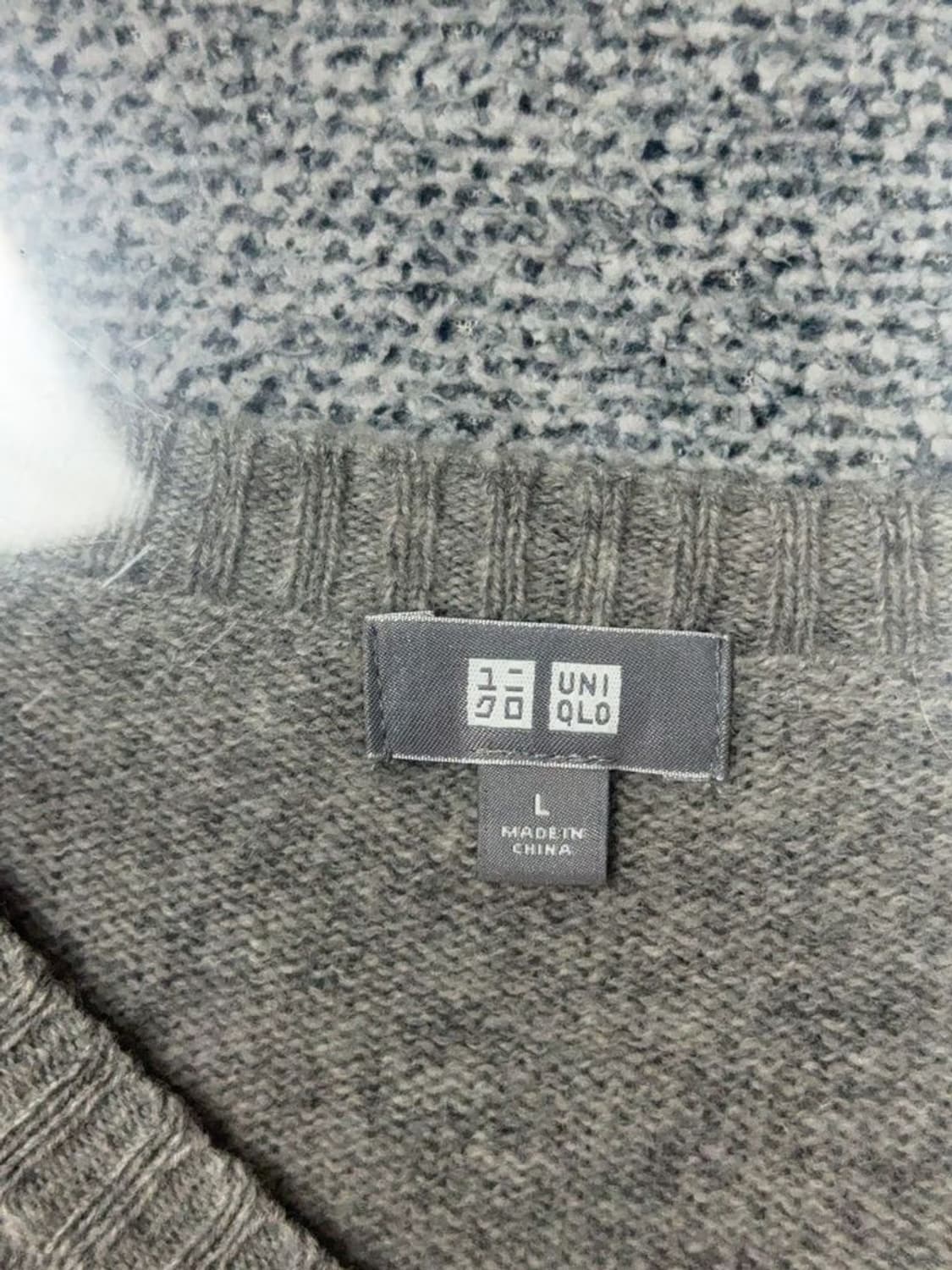 유니클로 라이트 그레이 울 니트 L 상품이미지7