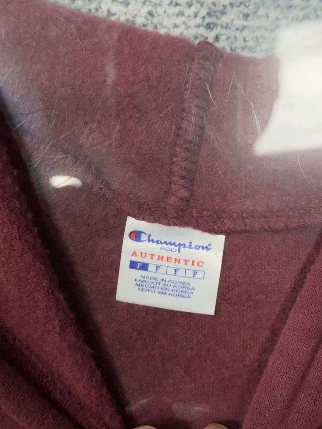 챔피온 버건디 로고 후드티 F 상품이미지8