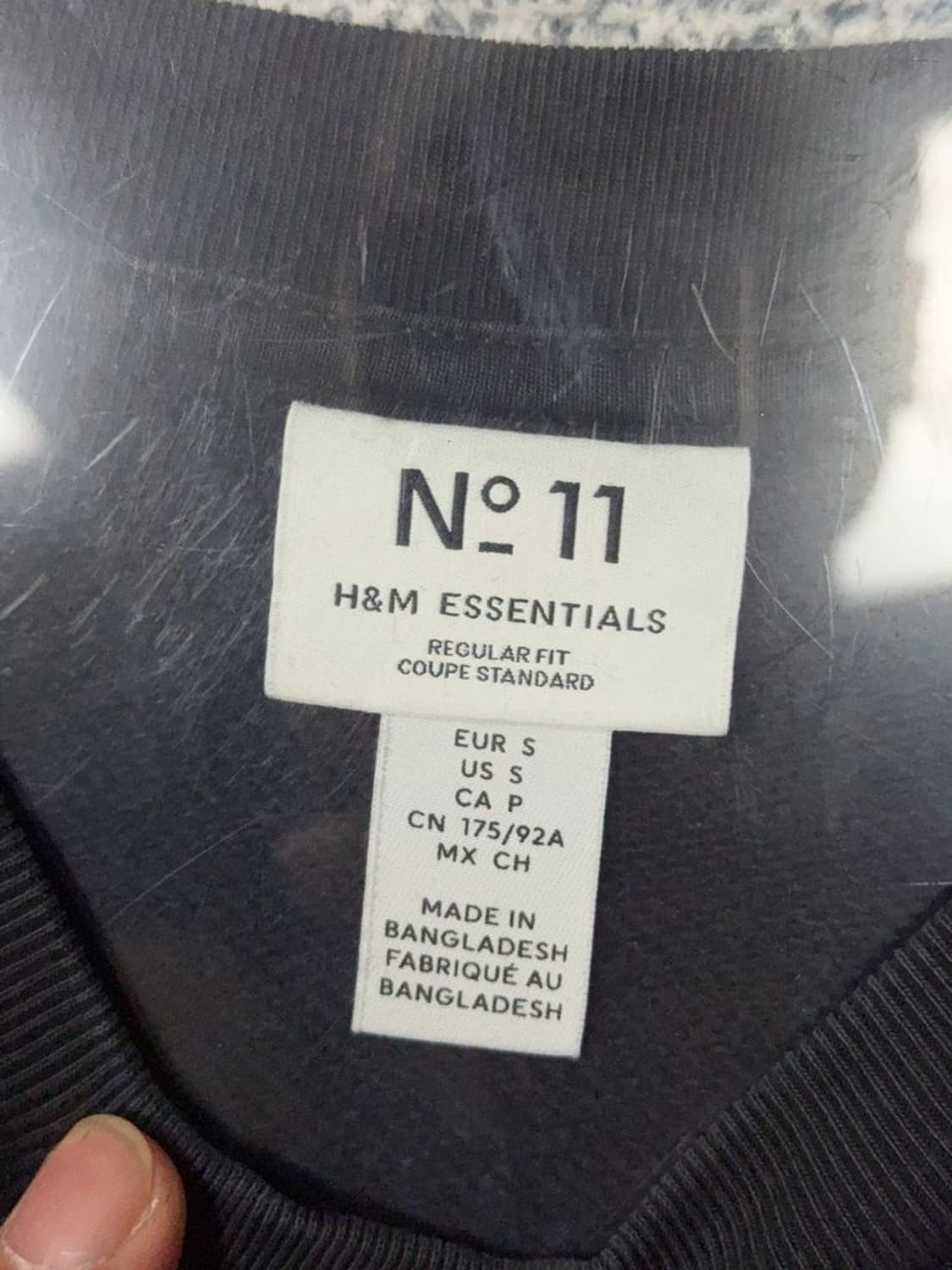 에이치엔앰 블랙 캐주얼 맨투맨 S 상품이미지8