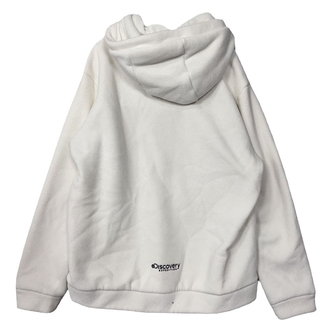 디스커버리 화이트 로고 기모 후리스 후드 집업 105 상품이미지2