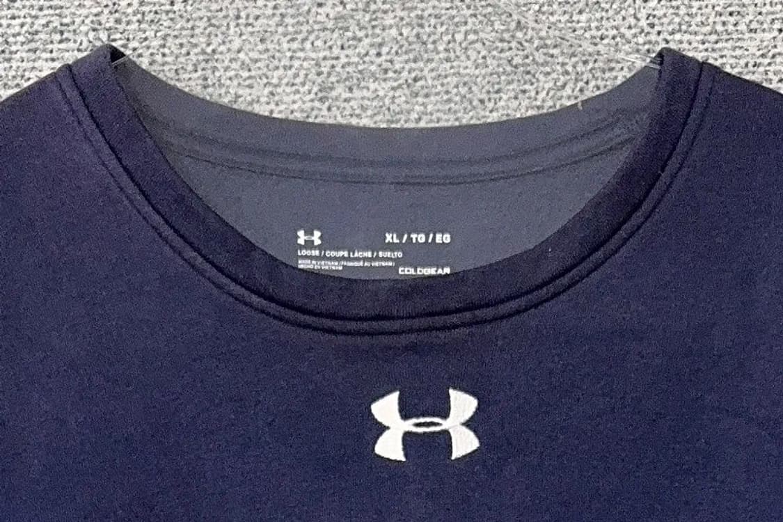 언더아머 네이비 센터 로고 기능성 오버핏 맨투맨 XL/TG/EG 상품이미지5