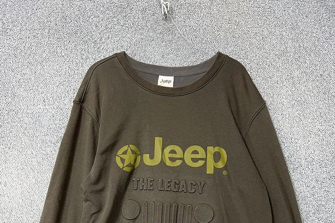 지프 프린팅 브라운 맨투맨 XL 상품이미지3