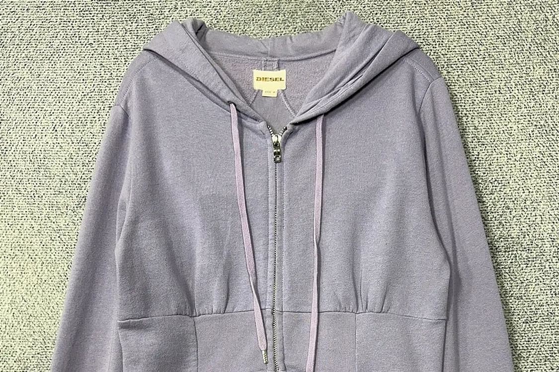 디젤 라이트 퍼플 빈티지 후드 집업 M 상품이미지3