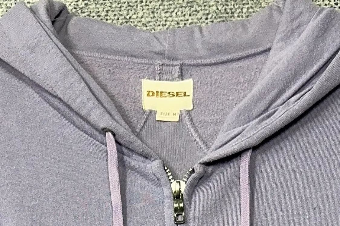 디젤 라이트 퍼플 빈티지 후드 집업 M 상품이미지5