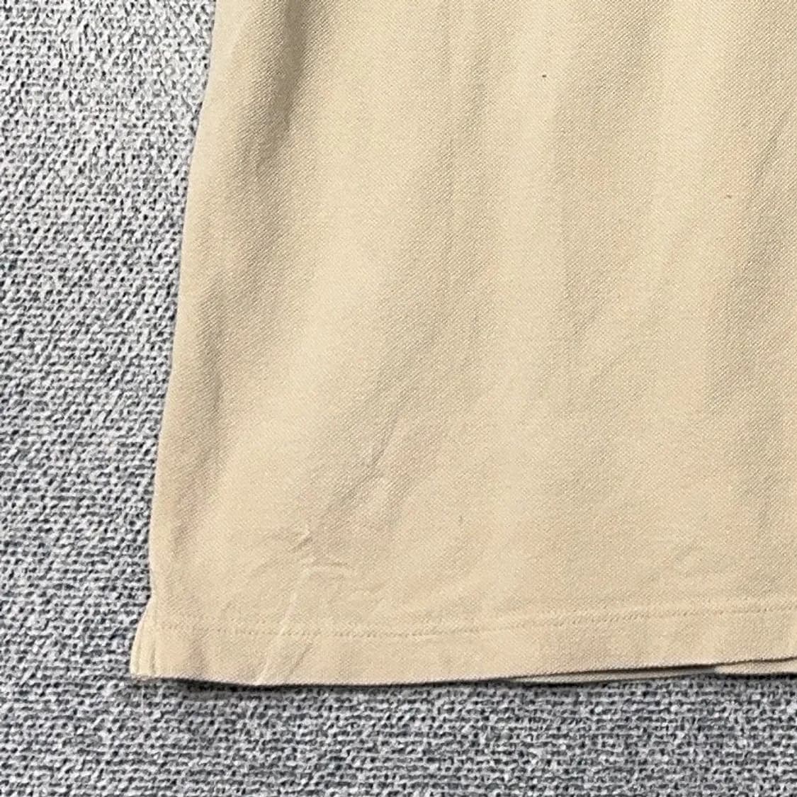 캉골 베이지 자수 로고 반팔 카라티 XL 상품이미지3