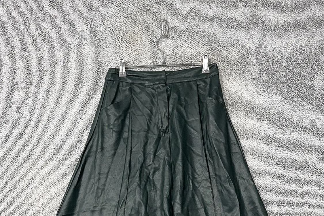 스탠다드 청록 빈티지 레더 스커트 S 상품이미지3