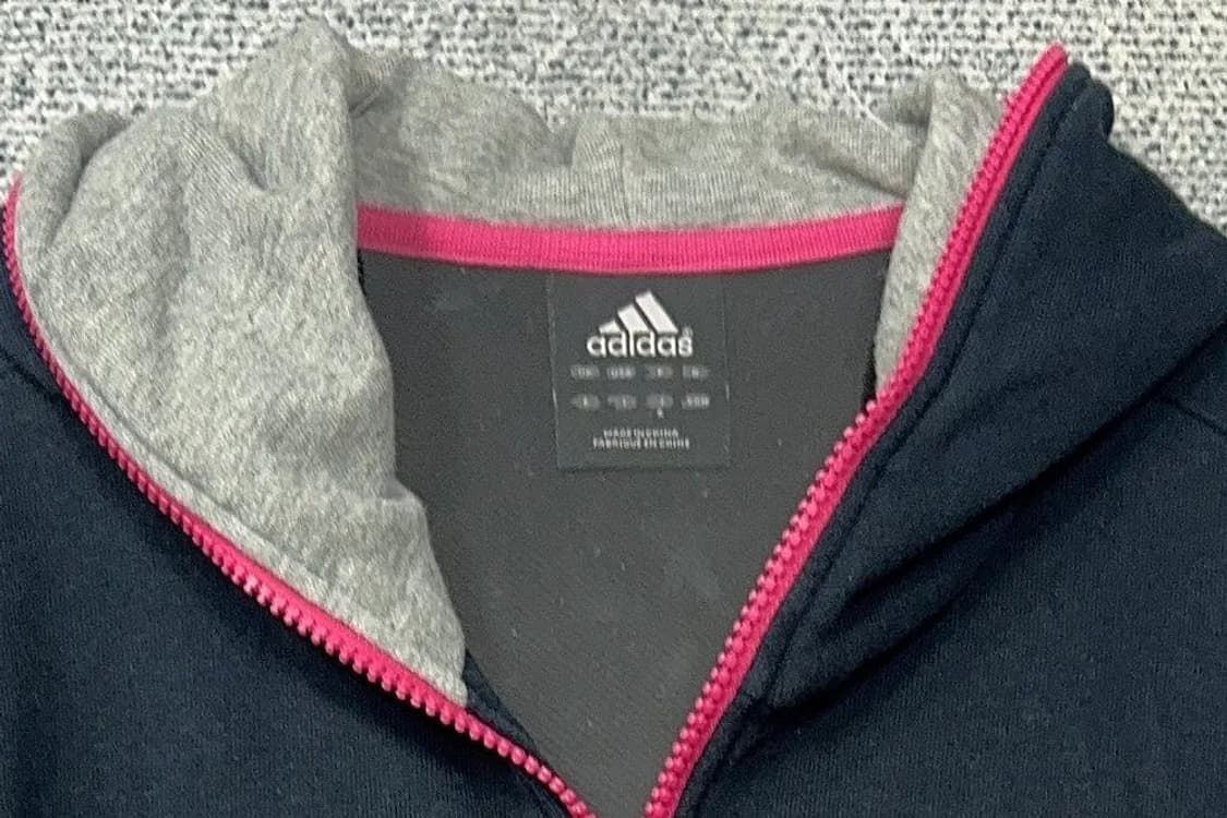 아디다스 프린팅 네이비 빈티지 후드 집업 S 상품이미지5