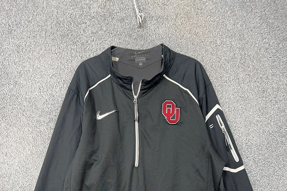 나이키 블랙 로고 기능성 반집업 긴팔티 M 상품이미지3