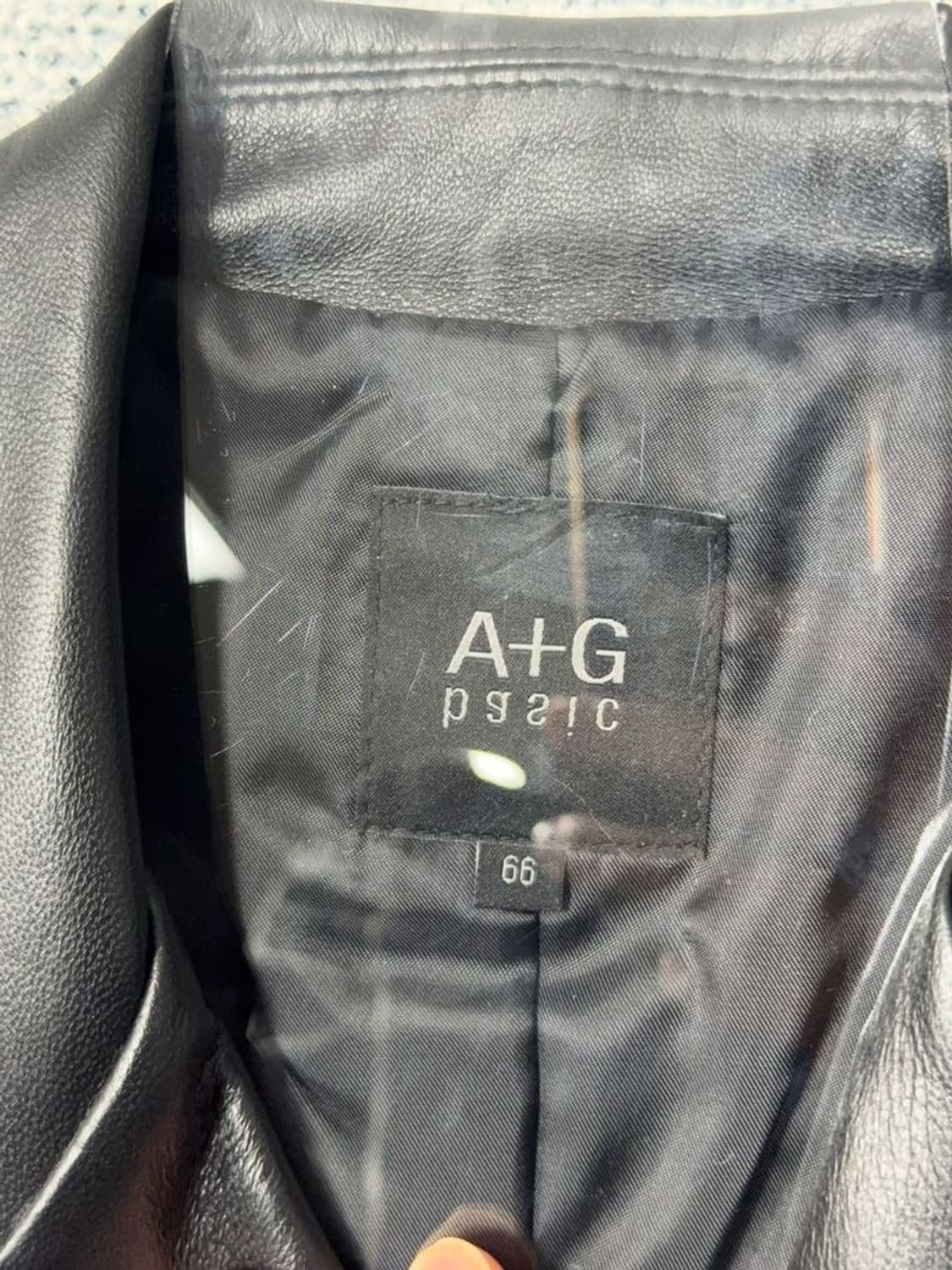 A+G 여성 클래식 레더 가죽 라이더 자켓 66 상품이미지8