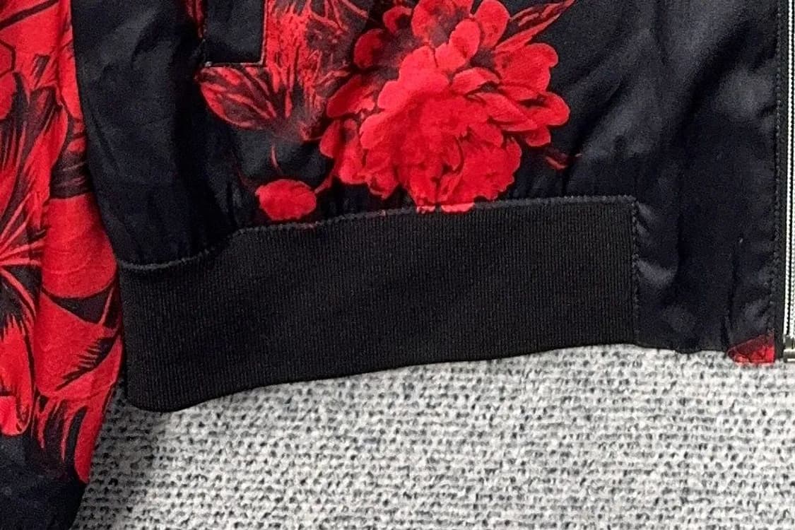 자라 플라워 패턴 블랙 블루종 자켓 XL 상품이미지6