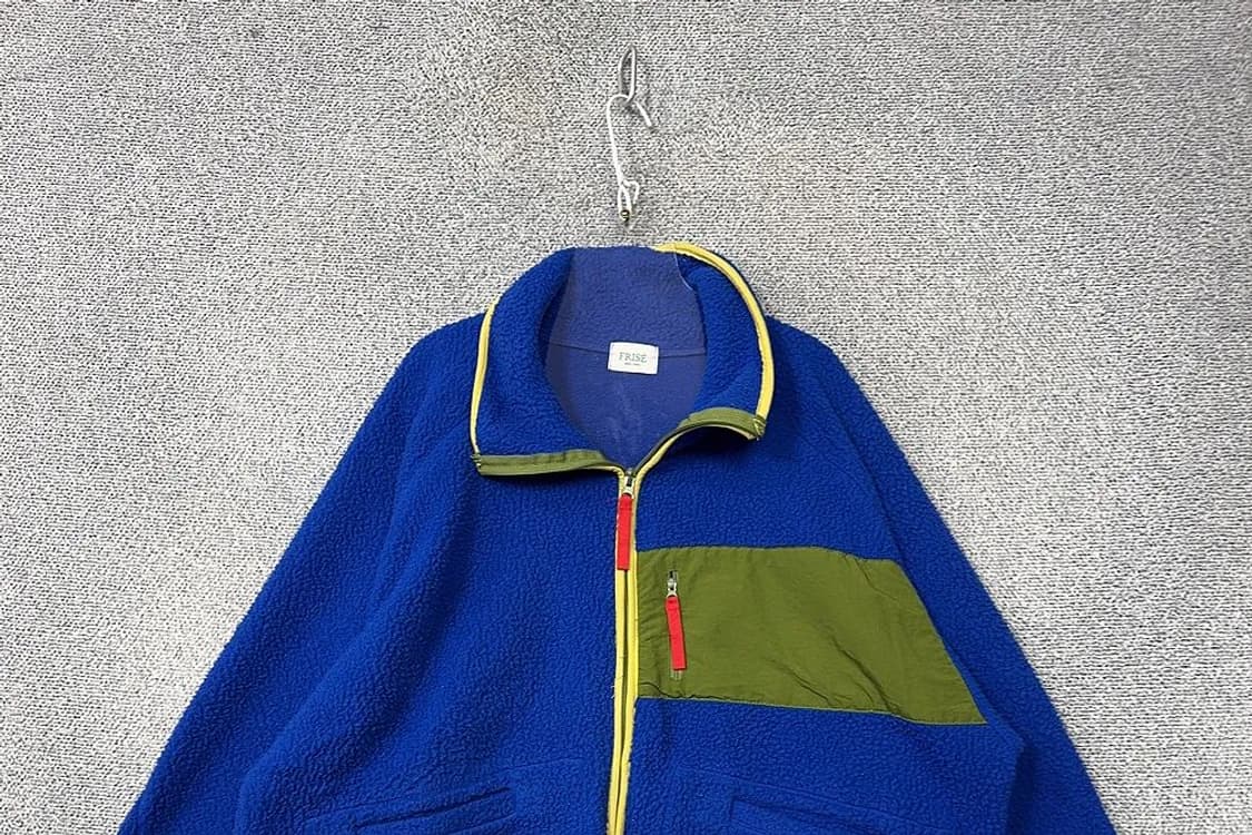 남성 빈티지 블루 플리스 후리스 포켓 퀄팅 자켓 frfee 상품이미지3