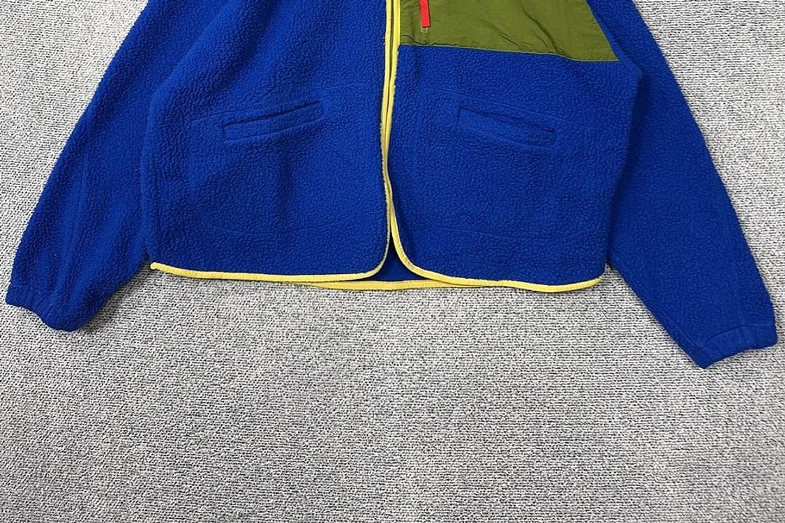 남성 빈티지 블루 플리스 후리스 포켓 퀄팅 자켓 frfee 상품이미지4