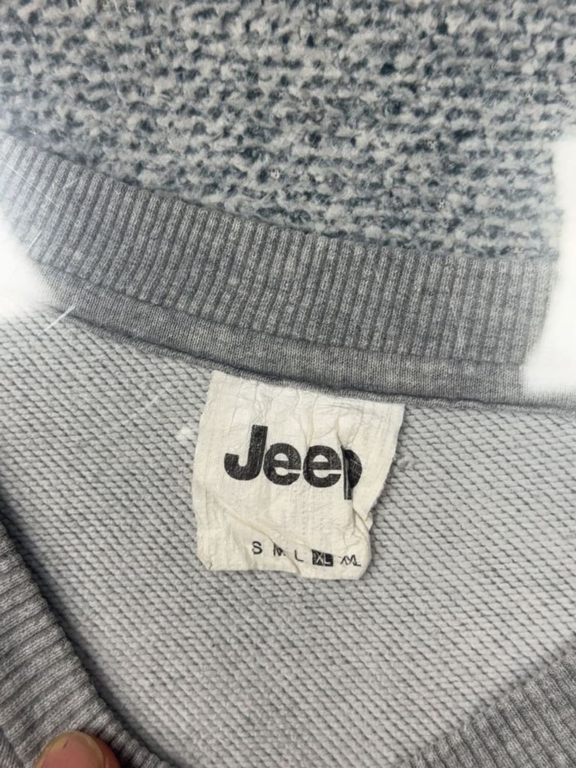 지프 프린팅 라이트 그레이 맨투맨 XL 상품이미지8