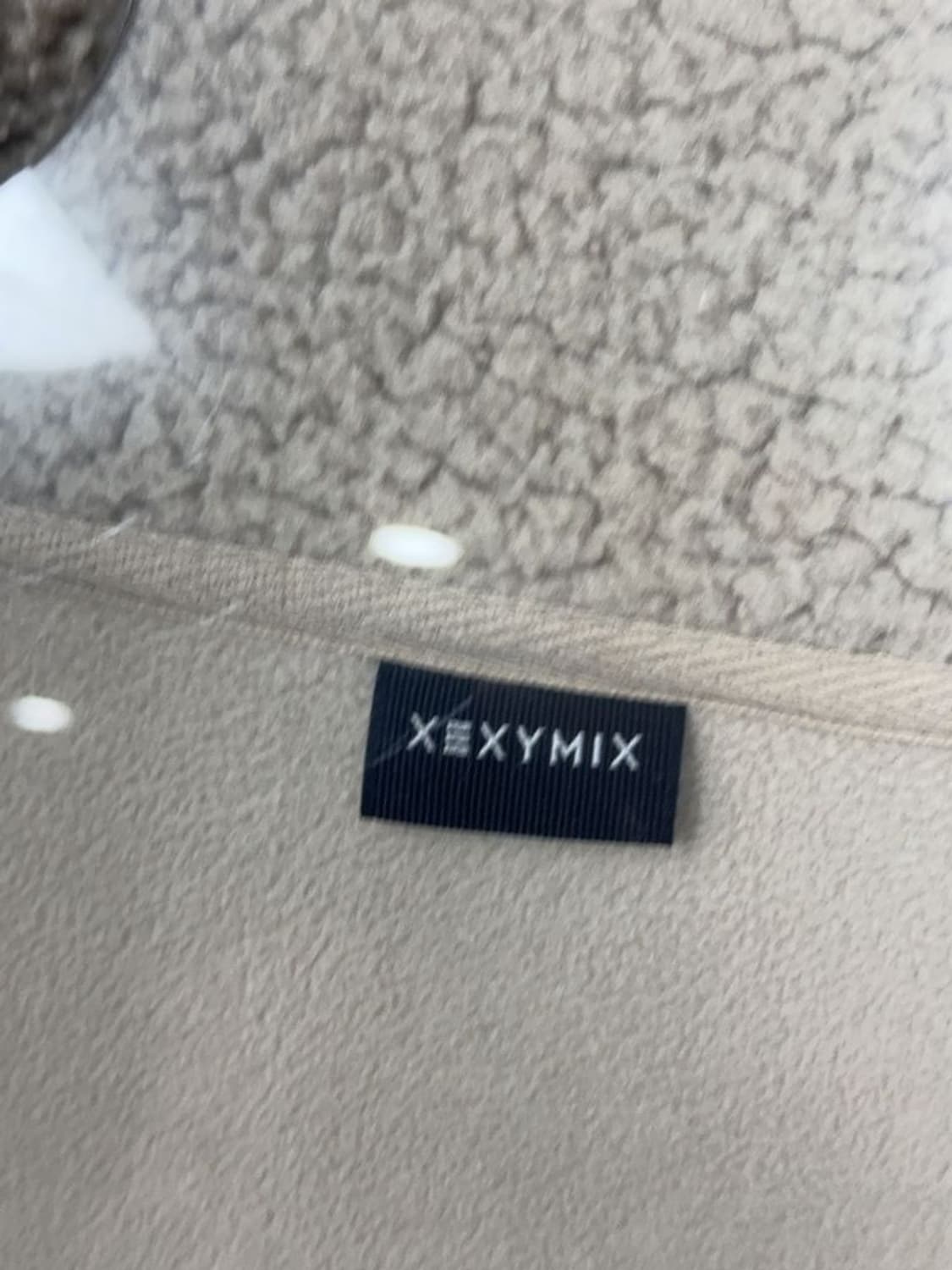 젝시믹스 베이지 양털 뽀글이 오버핏 후리스 집업 F 상품이미지7