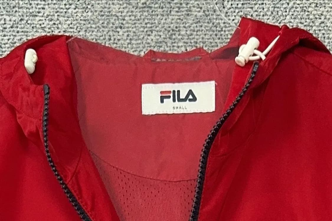 휠라 프린팅 빈티지 후드 바람막이 웜업 SMALL 상품이미지5