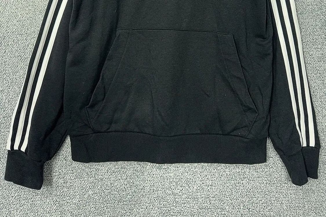 아디다스 블랙 로고 삼선 후드티 A/M 상품이미지4