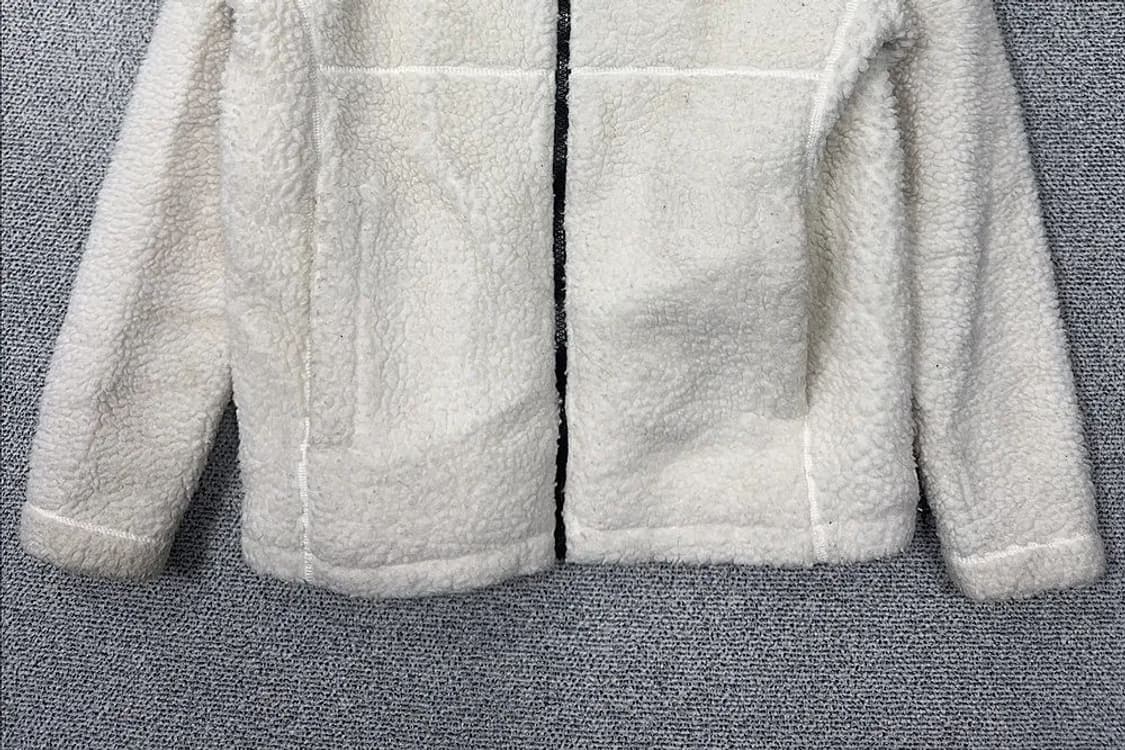 내셔널지오그래픽 화이트 로고 양털 뽀글이 후리스 후드 집업 S 상품이미지4